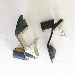CHANEL vintage quilted heels